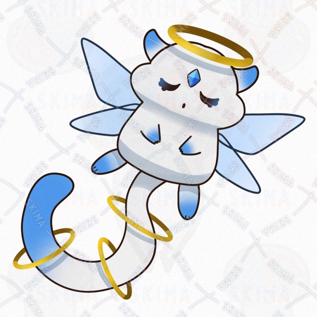 【色差分９点】金色の輪を持つ、精霊のオリジナルキャラクターの商品画像5枚目