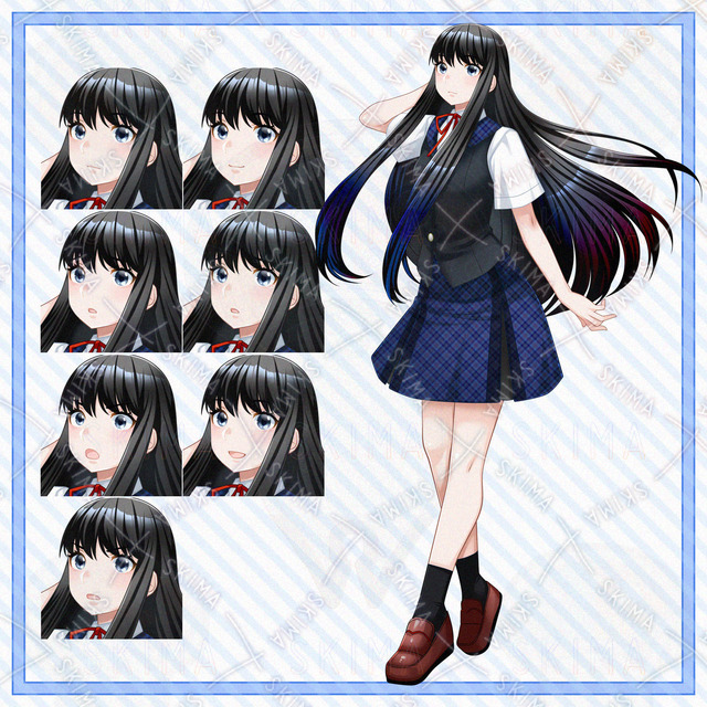 Girl with long black hair 的商品圖片