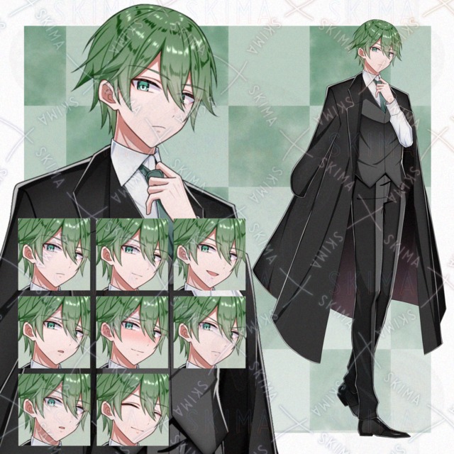 표정차이 8장 남성 캐릭터 스탠딩 그림 상품 이미지