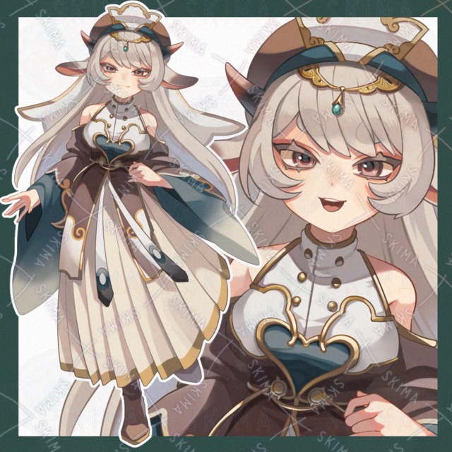 Image of 10 different facial expressions] Gyuto Woman