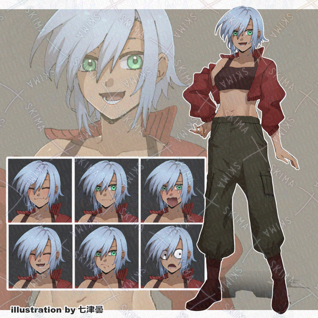 【立ち絵/表情7種】メカニックっぽい女性の商品画像