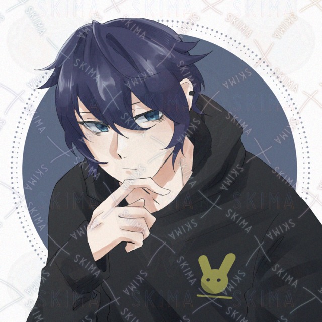 SNS 아이콘】紺色の青年 상품 이미지