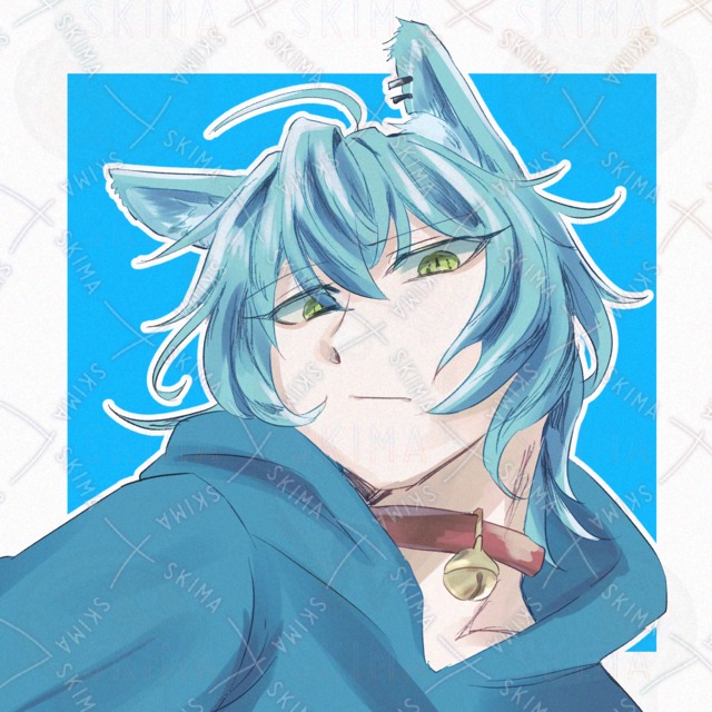 Image 2 of SNS icon] Young man with cat ears