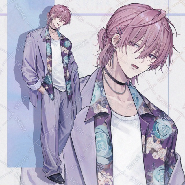 Image of Pink-haired man [10 expressions].