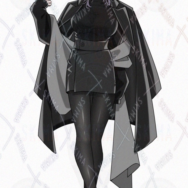 【立ち絵】黒髪/女性キャラ【表情9種】の商品画像2枚目