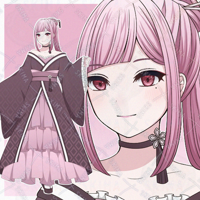 和風ファンタジーな服を女性【表情差分10種】の商品画像