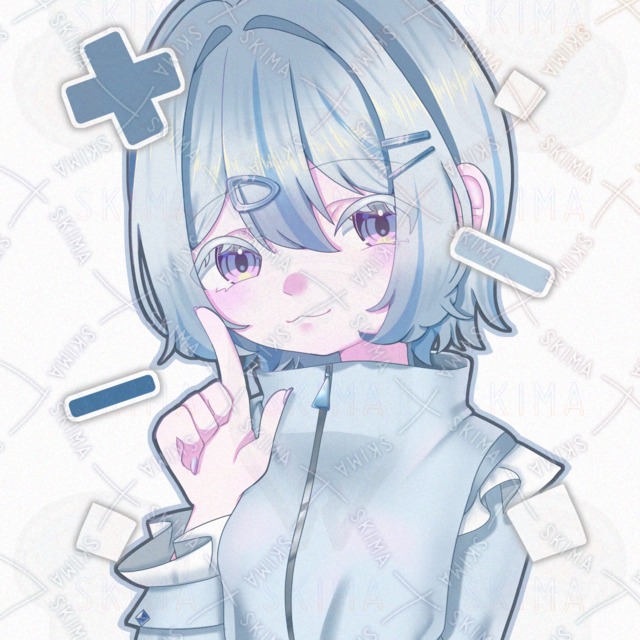 【アイコン/差分あり】水色ジャージのサブカル系女の子アイコンの商品画像2枚目