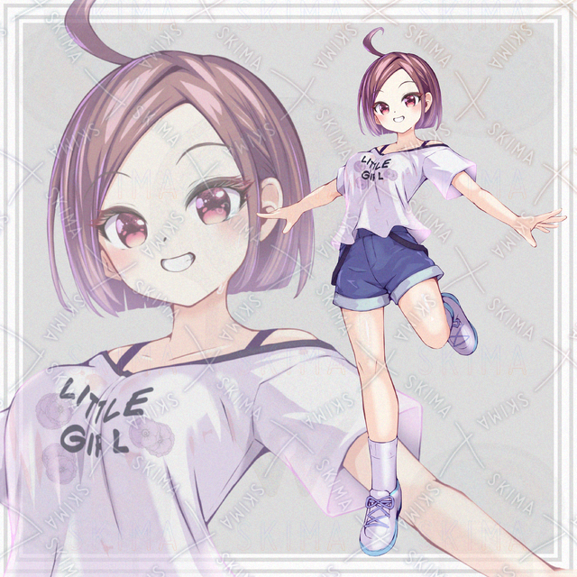 Image of 10 kinds of expressions] Cheerful girl