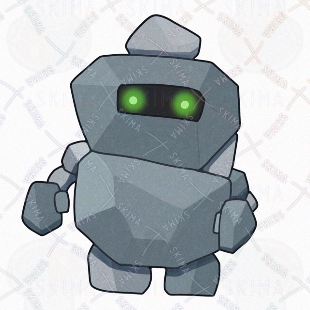 【色差分2点】２頭身の石のゴーレムのオリジナルキャラクターの商品画像2枚目