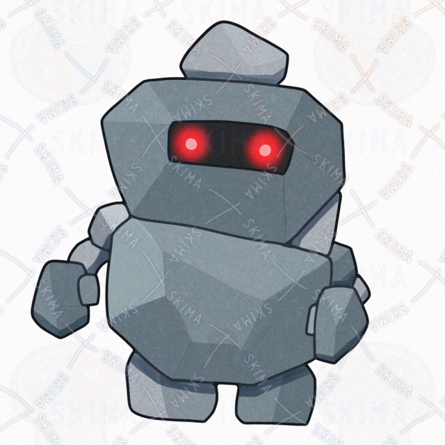 【色差分2点】２頭身の石のゴーレムのオリジナルキャラクターの商品画像3枚目