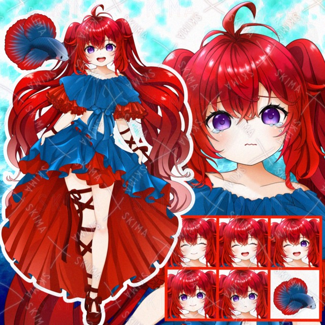 【28日まで値下げ中！】ベタ擬人化【熱帯魚】