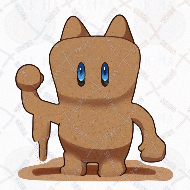 【差分計４点＋幼体キャラ】砂でできた２頭身のゴーレムのオリジナルキャラクターの商品画像2枚目