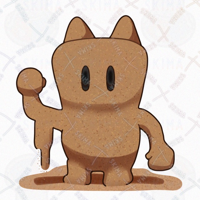 【差分計４点＋幼体キャラ】砂でできた２頭身のゴーレムのオリジナルキャラクターの商品画像5枚目