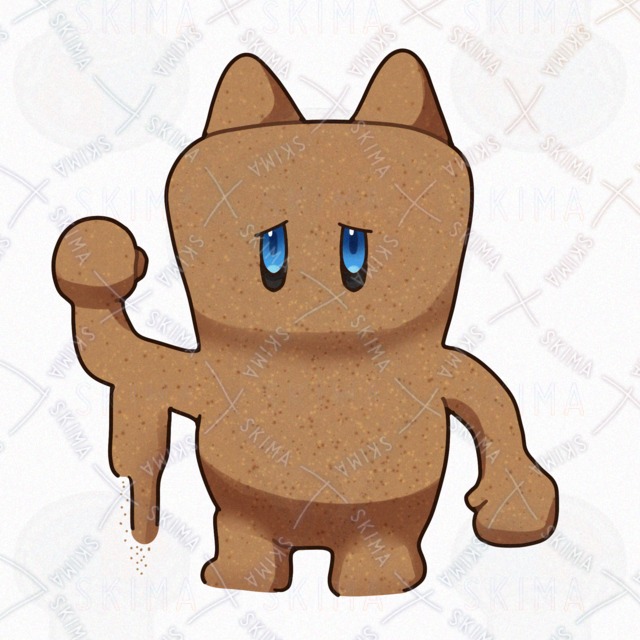 【差分計４点＋幼体キャラ】砂でできた２頭身のゴーレムのオリジナルキャラクターの商品画像7枚目