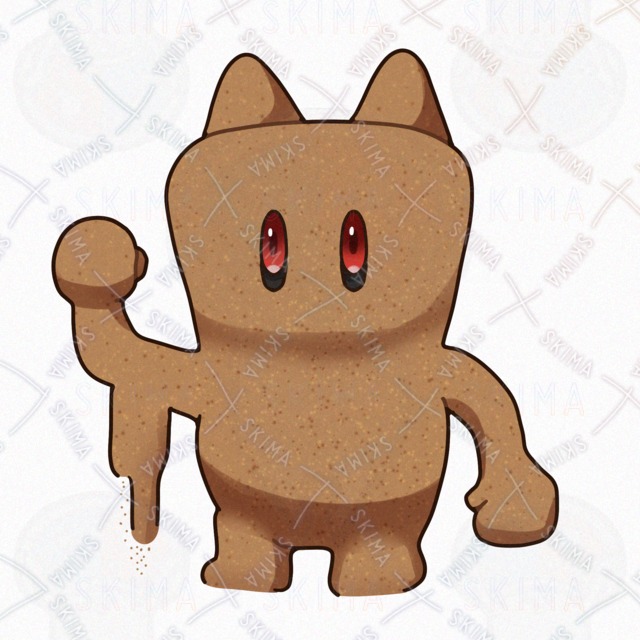 【差分計４点＋幼体キャラ】砂でできた２頭身のゴーレムのオリジナルキャラクターの商品画像8枚目