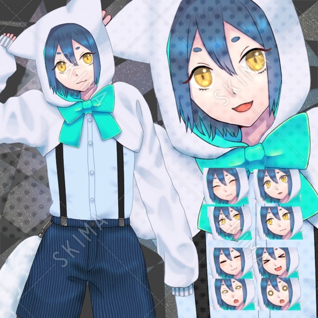 猫耳フードの子