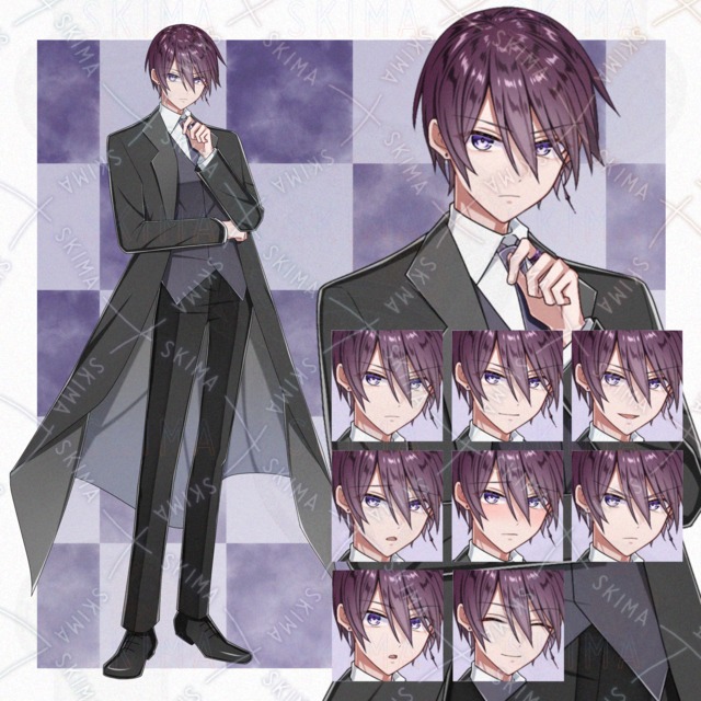 8 facial expressions of male characters standing 的商品圖片