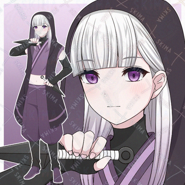 Girl in ninja style fashion [10 different expressions 的商品圖片