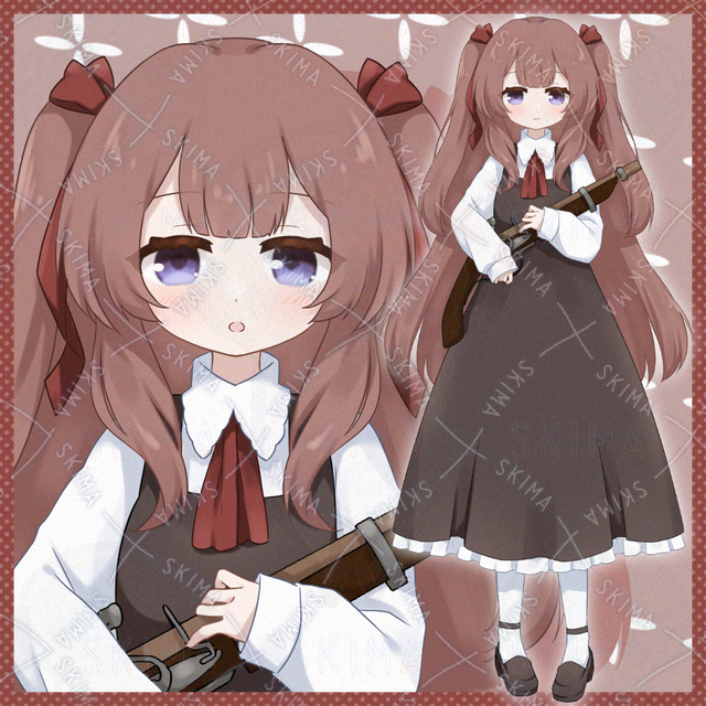 【立ち絵】銃を抱えた女の子の商品画像