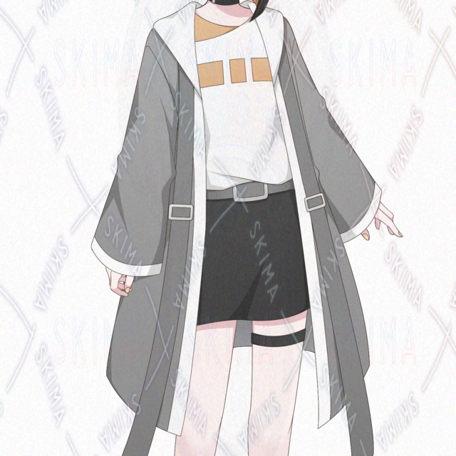 Image 11 of Girl with unique fashion [10 different facial expressions].