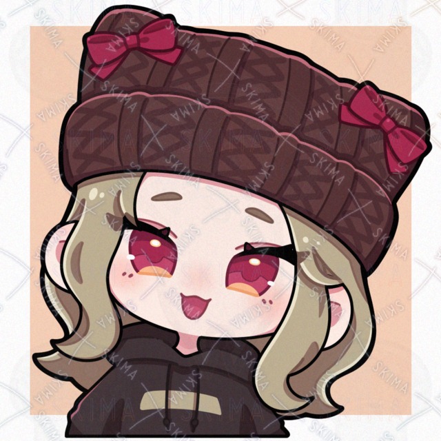 차이】SNS아이콘 고양이 귀 니트 모자 소녀 상품 이미지