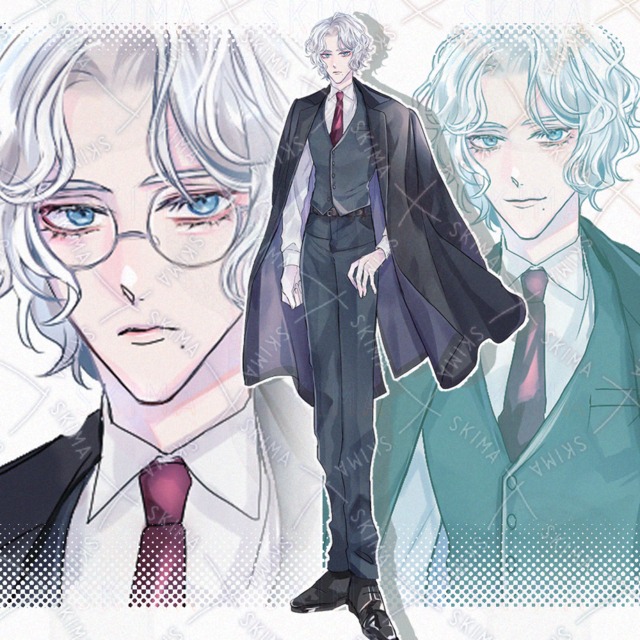 Young man in suit vest [9 expressions + glasses layer]. 的商品圖片