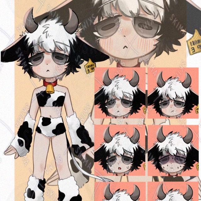 乳牛の子 立ち絵【表情差分6種】の商品画像