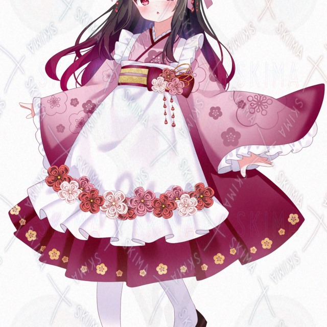 和メイド梅　（表情10種）の商品画像6枚目