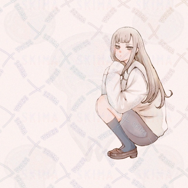 Image 5 of OPT sales Female high school student squatting with candy in her mouth