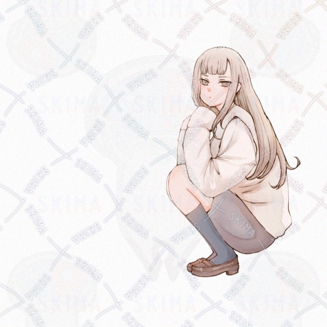 Image 6 of OPT sales Female high school student squatting with candy in her mouth