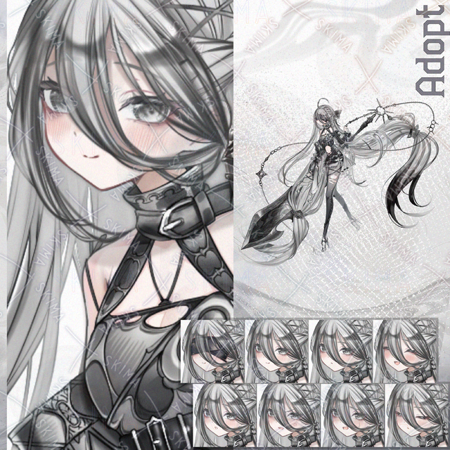 Image of Adopt_133] 7 expressions + sword + blindfold