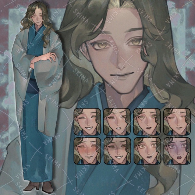 9 different expressions] A man in a suspicious kimono. 的商品圖片