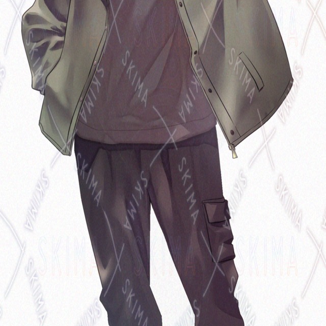 青年と肩のり子猫 表情5種の商品画像11枚目