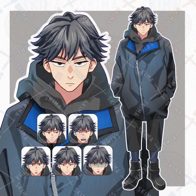 Man in Black Clothing – 6 Expressions 的商品圖片