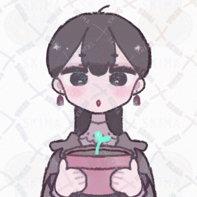 Image 2 of Sprouted Plant Pot Ponytail Girl Icon