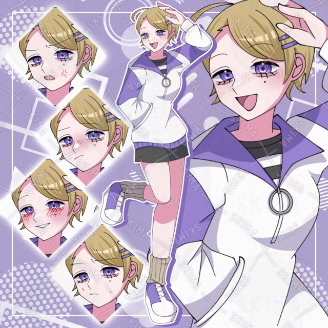 금발 단발머리 소녀 상품 이미지