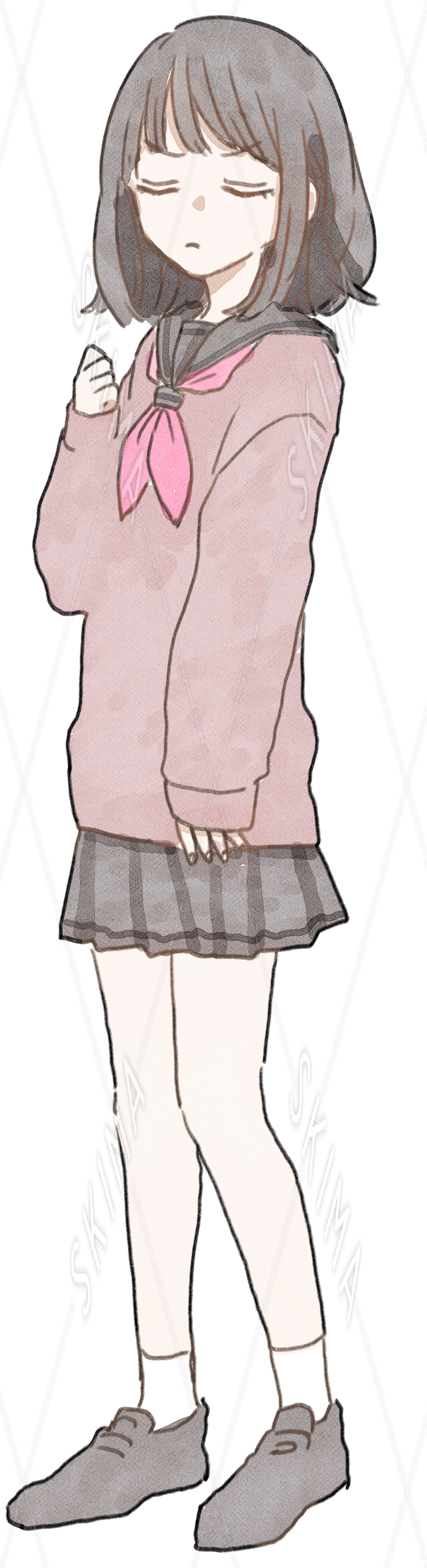 セーラー服の女の子 表情差分7種 スキマ スキルのオーダーメイドマーケット Skima