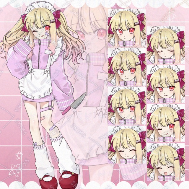 ピンク系ジャージメイドの女の子の商品画像