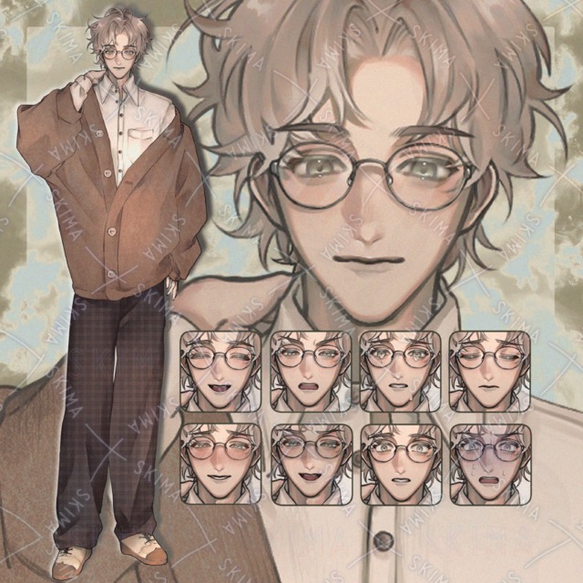 9 Facial Variations: Gentle Glasses Man 的商品圖片