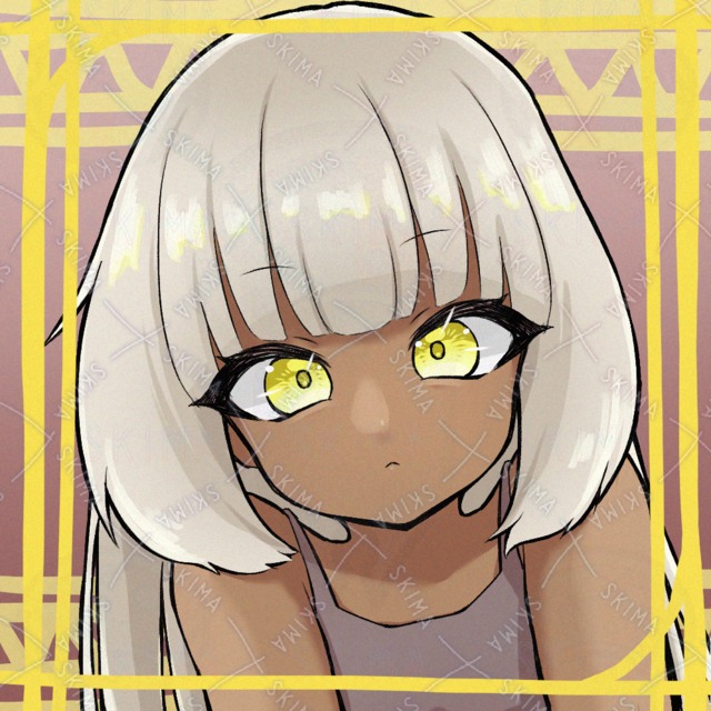 SNS 아이콘】갈색 여자(배경 차이 있음) 상품 이미지