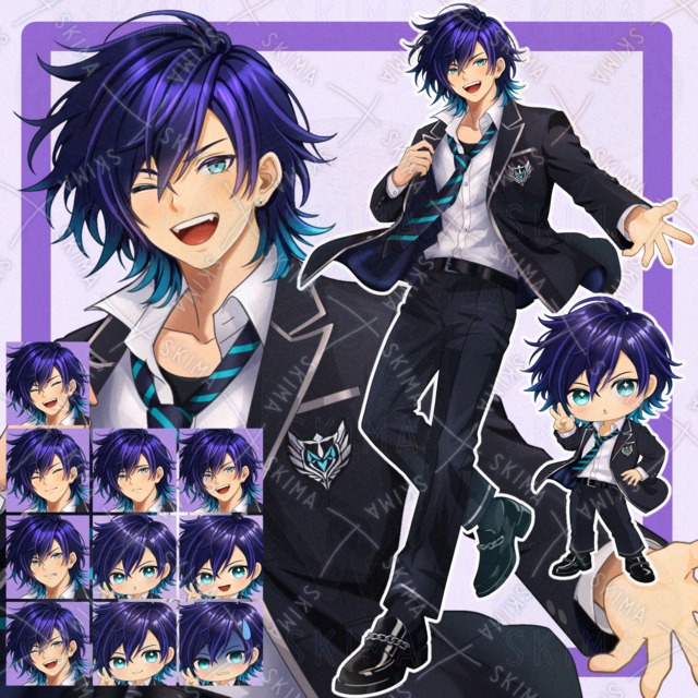 미니 캐릭터+차이 있음】교복(블레이저)을 입은 소년 상품 이미지