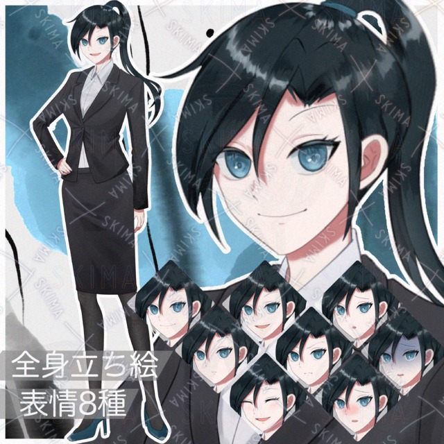 옵트64】정장 여성【8가지 표정】표정 8가지 상품 이미지