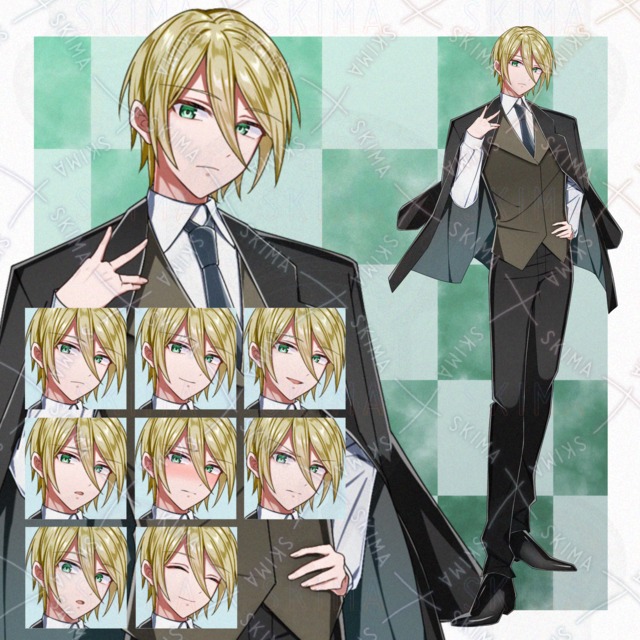 8 Expression Variations – Male Character Standing Illustration 的商品圖片