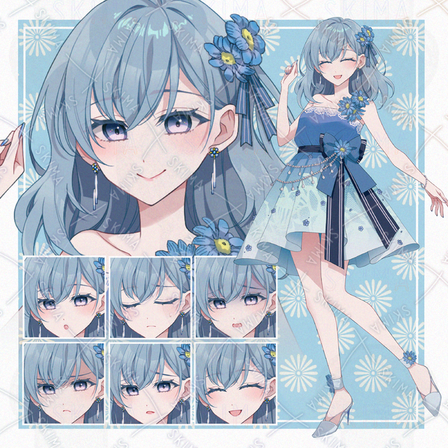 7 Expressions Blue-Haired Girl 的商品圖片