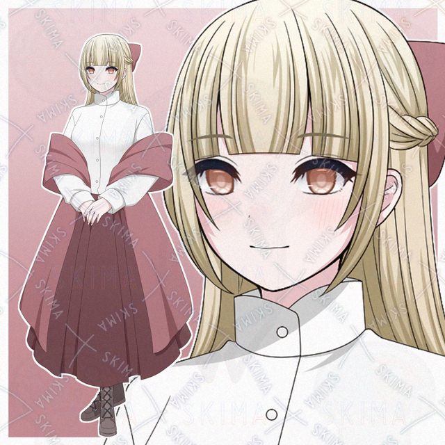 Image of Girl with a Red Ribbon – 10 Expression Variations