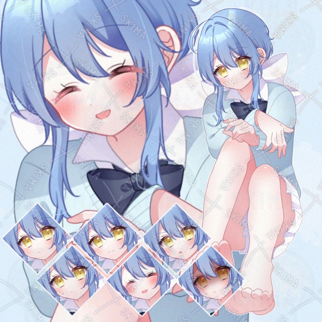 Image of Barefoot Short-Haired High School Girl