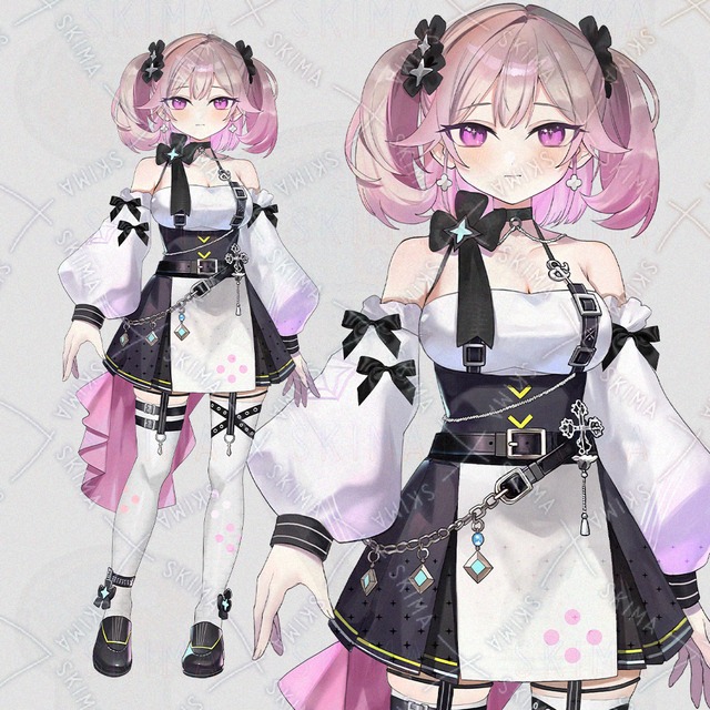 Landmine Gothic Girl Character Illustration – Pink Twin-Tailed Character 的商品圖片