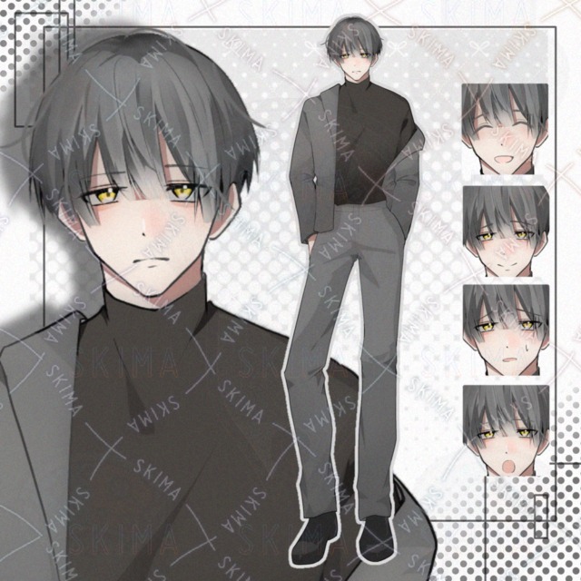 Standing Illustration: Male, Black Hair 的商品圖片