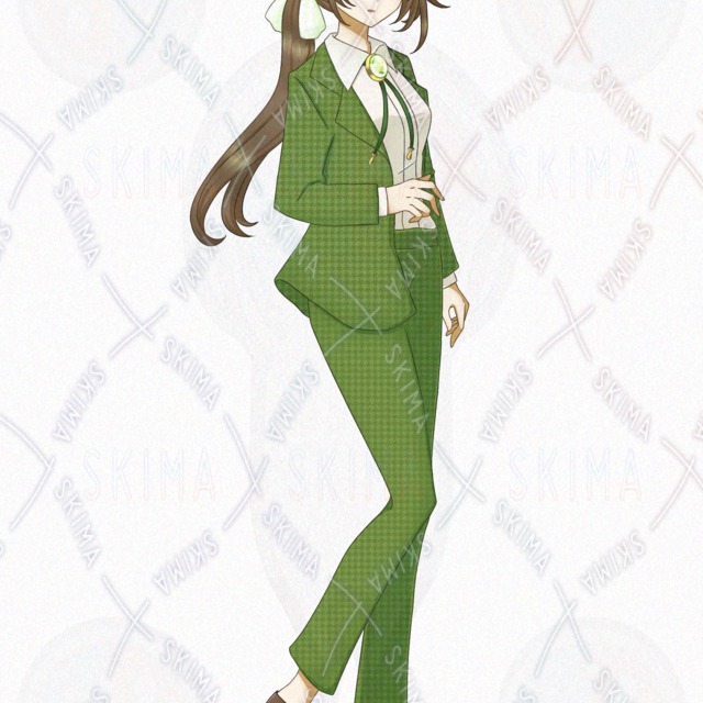 若葉色スーツの少女＊表情差分7種（通常+差分6種）の商品画像6枚目