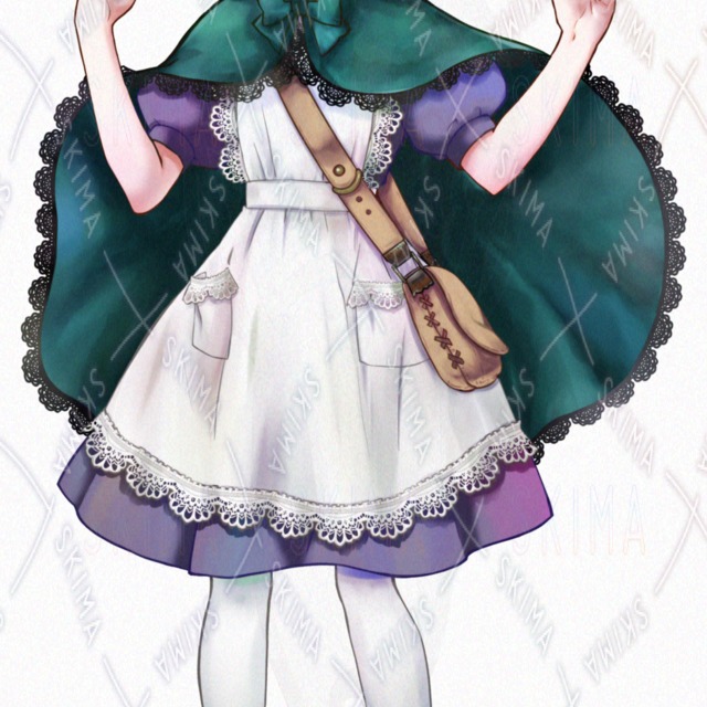 Apron Dress & Green Headscarf Animal-Ear Girl [Adopt] 的商品圖片第 2 張